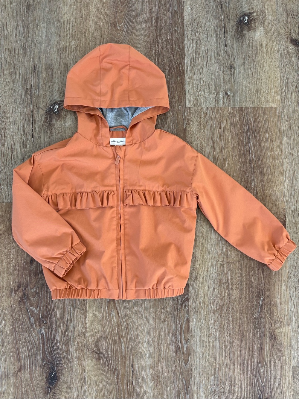 Miles the label Stylish Rain Jacket in Terracotta Orange Sz: 3T| Rainwear, Boho